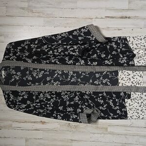 Maurices Black and White Patterned Cardigan